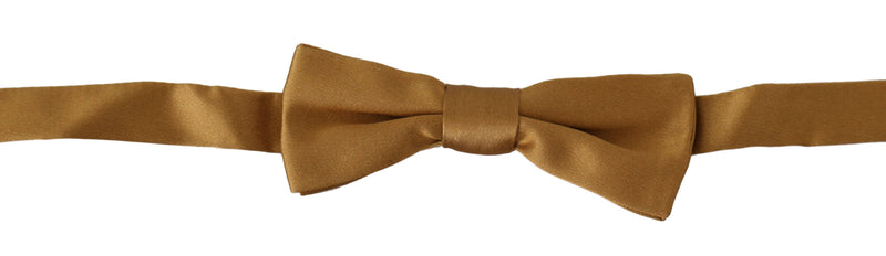 Dolce & Gabbana Gold 100% Silk Adjustable Neck Papillon Men Bow Men's Tie