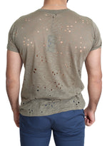 Guess Chic Brown Cotton Stretch Men's Tee