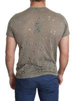 Guess Chic Brown Cotton Stretch Men's T-Shirt