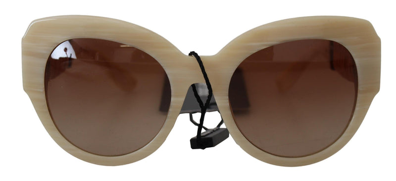 Dolce & Gabbana Beige Chic Acetate Women's Women's Sunglasses