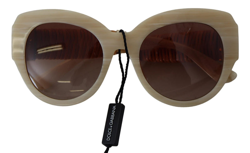 Dolce & Gabbana Beige Chic Acetate Women's Women's Sunglasses
