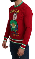 Dolce & Gabbana Red Wool Silk Pig of the Year Men's Sweater