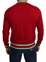 Dolce & Gabbana Red Wool Silk Pig of the Year Men's Sweater