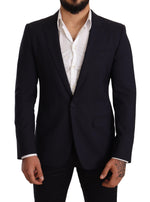 Dolce & Gabbana Navy Blue Wool Slim Fit MARTINI Men's Blazer