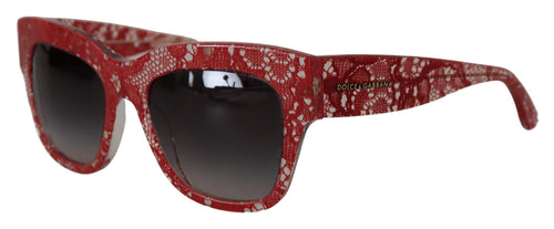 Dolce & Gabbana Elegant Lace-Infused Red Women's Sunglasses