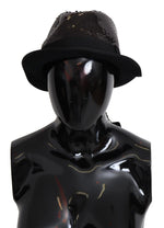 Dolce & Gabbana Black Polyester Sequin Women Fedora Capello Men's Hat