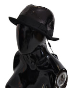 Dolce & Gabbana Black Polyester Sequin Women Fedora Capello Men's Hat