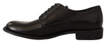 Dolce & Gabbana Elegant Black Leather Formal Derby Men's Shoes