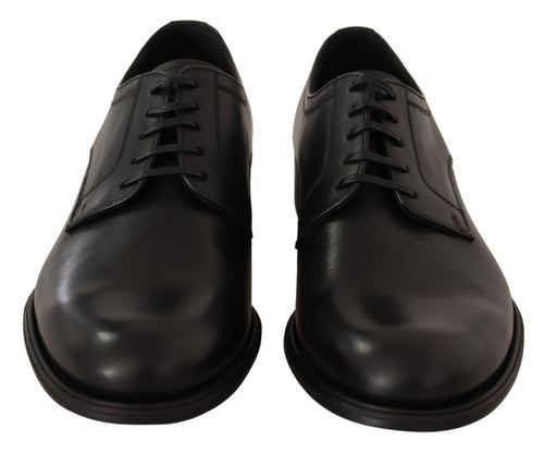 Dolce & Gabbana Black Leather Lace Up Mens Formal Derby Men's Shoes