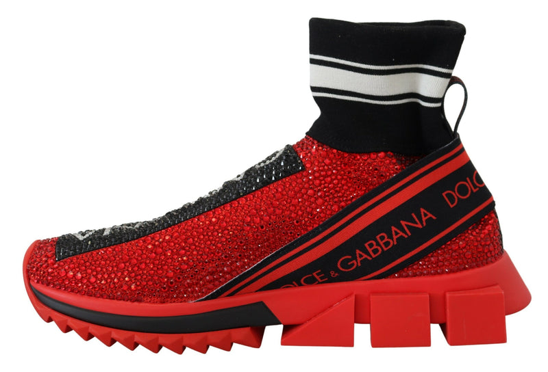 Dolce & Gabbana Exquisite Red Sorrento Slip-On Women's Sneakers