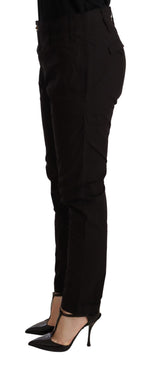 CYCLE Elegant Black Baggy Cotton Women's Pants