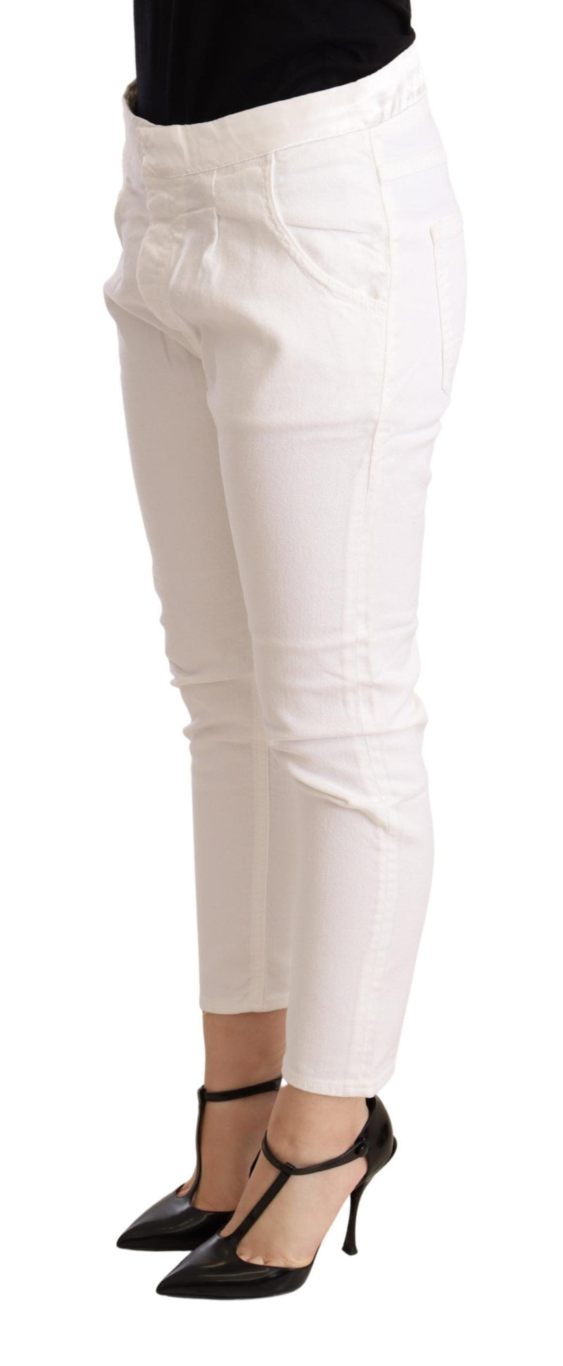 CYCLE Elegant Slim Fit White Skinny Women's Pants