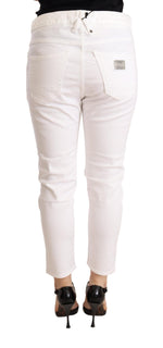CYCLE Elegant Slim Fit White Skinny Women's Pants