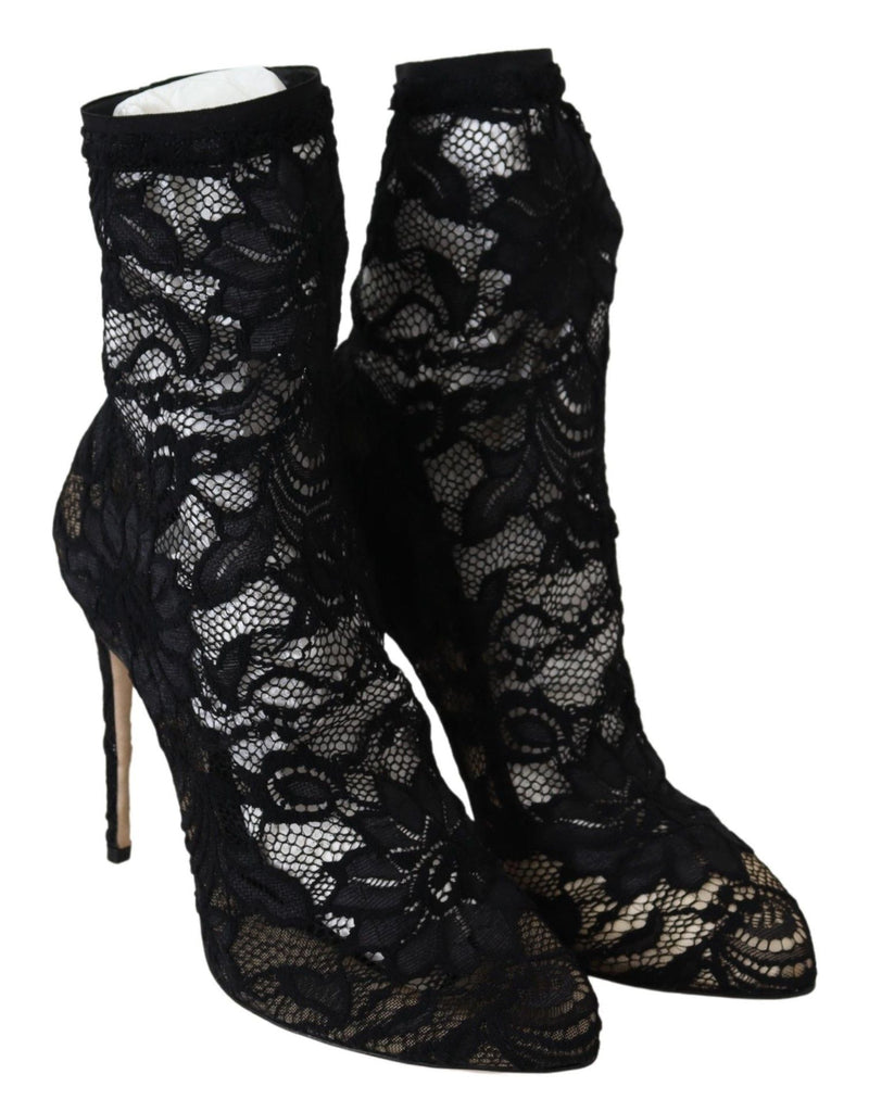 Dolce & Gabbana Black Lace Taormina Pumps Elegance Women's Unleashed
