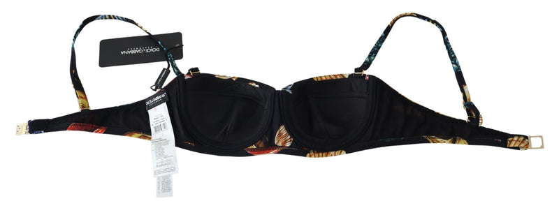 Dolce & Gabbana Black Seashells Print Women Swimwear Bikini Women's Tops