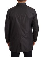Dolce & Gabbana Black Polyester Mens Trench Coat Men's Jacket