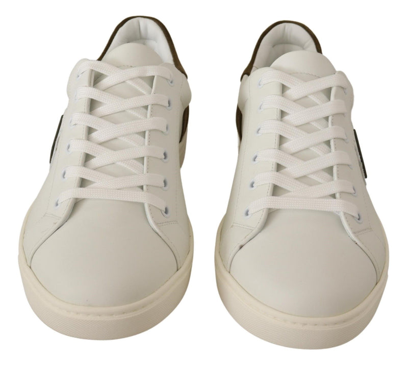 Dolce & Gabbana Chic White Leather Sneakers for Men's Men