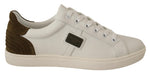 Dolce & Gabbana Chic White Leather Sneakers for Men's Men