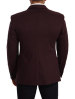 Dolce & Gabbana Purple Cotton Slim Blazer Men's Jacket
