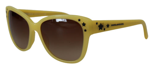 Dolce & Gabbana Chic Yellow Acetate Gradient Women's Sunglasses