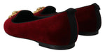 Dolce & Gabbana Bordeaux Velvet Devotion Women's Loafers