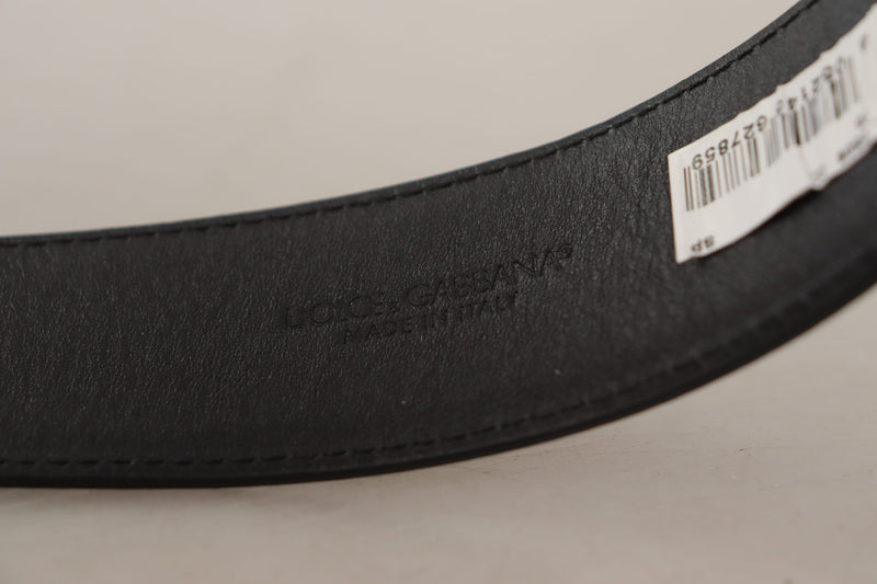Dolce & Gabbana Elegant Black Leather Men's Belt
