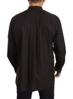 Dolce & Gabbana Black 100% Cotton Formal Dress Top Men's Shirt