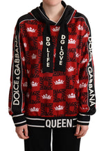 Dolce & Gabbana Multicolor DG Queen Hooded Women Sweatshirt