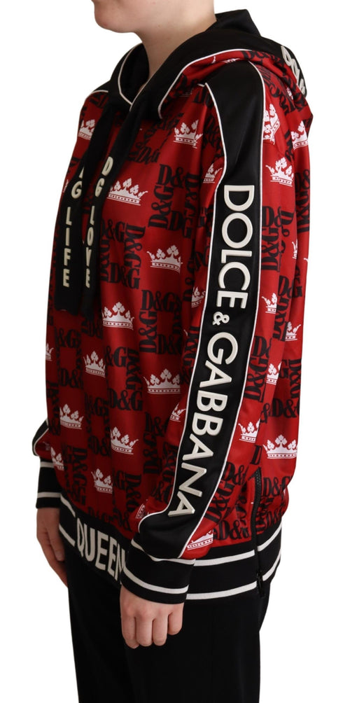 Dolce & Gabbana Multicolor DG Queen Hooded Women Sweatshirt - LUX LAIR