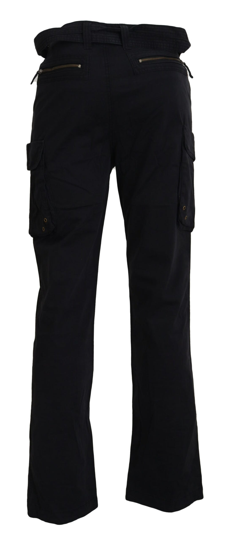 Roberto Cavalli Elegant Black Cargo Pants with Men's Belt