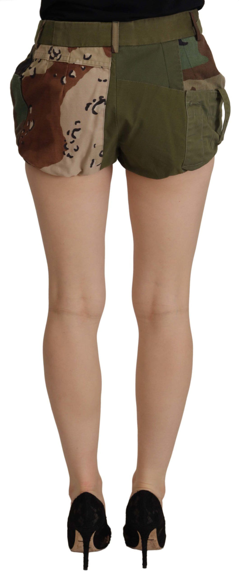 Dolce & Gabbana Army Green High-Waist Hot Women's Pants