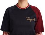 Dolce & Gabbana Multicolor Royals Cotton Crewneck Women's Sweater