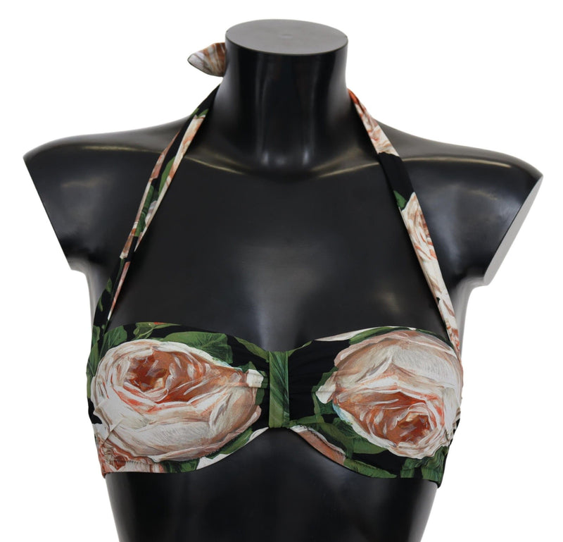 Dolce & Gabbana Floral Elegance Elastic Bikini Women's Top