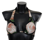 Dolce & Gabbana Multicolor Floral Print Beachwear Bikini Women's Tops