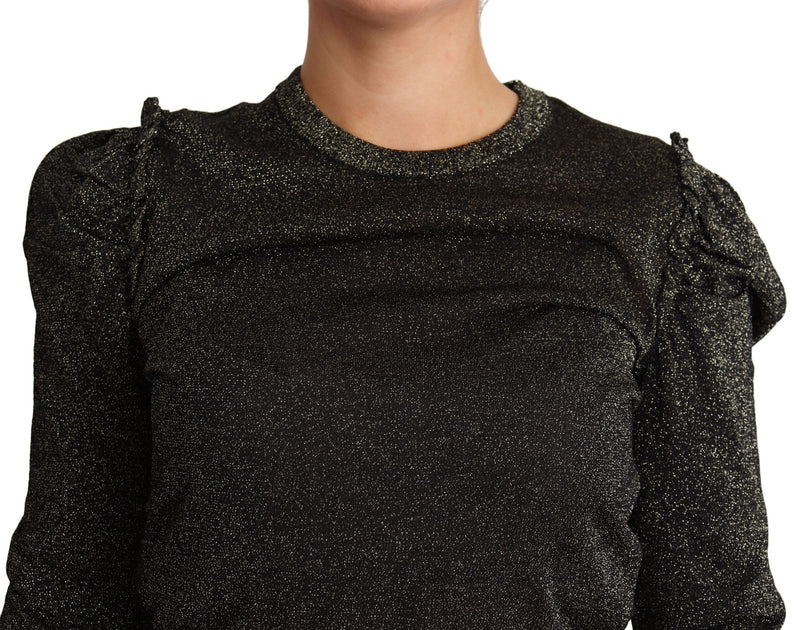Dolce & Gabbana Elegant Cropped Sweater with Logo Women's Detail