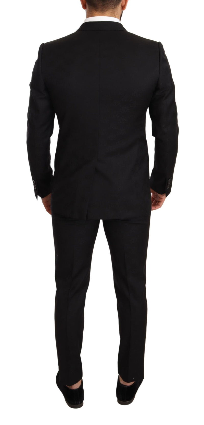 Dolce & Gabbana Elegant Martini Black Wool Men's Suit