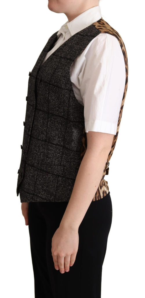 Dolce & Gabbana Elegant Leopard Print Sleeveless Women's Vest