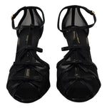 Dolce & Gabbana Elegant Black Stiletto Heeled Women's Sandals