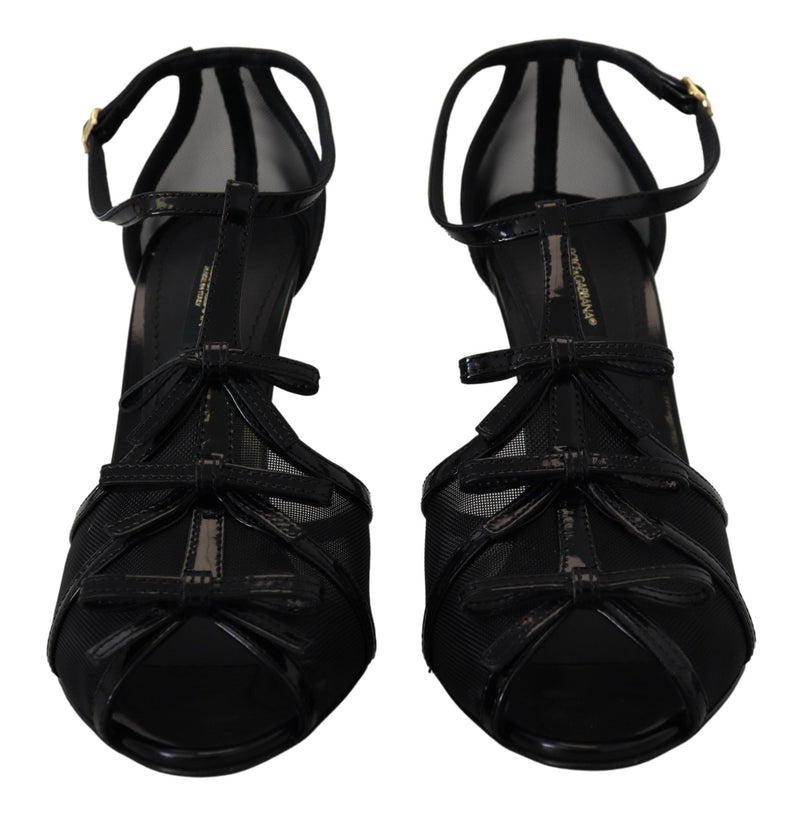 Dolce & Gabbana Elegant Black Stiletto Heeled Women's Sandals