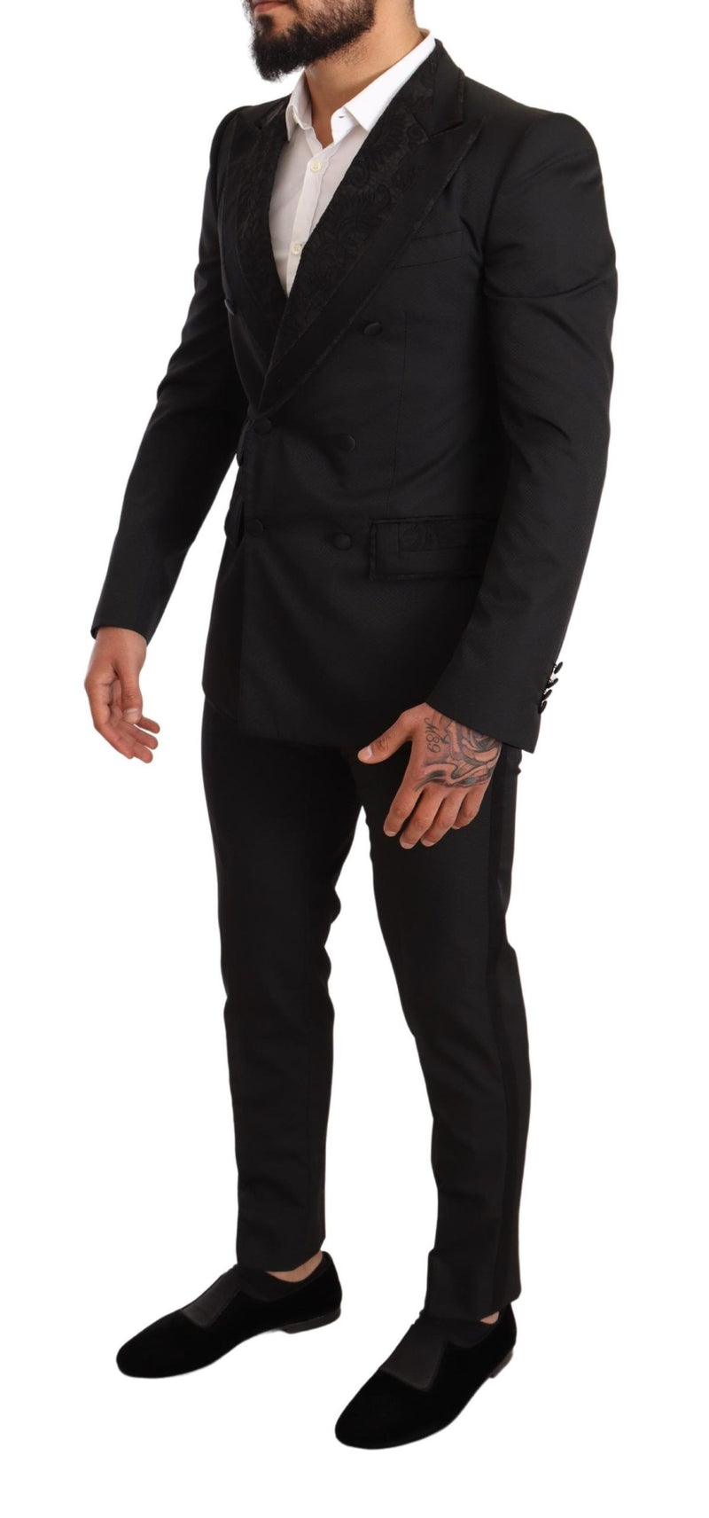 Dolce & Gabbana Elegant Black & Gold Slim Fit 3 Piece Suit– Nahim - Luxury  Wardrobe