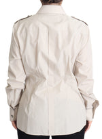 Dolce & Gabbana Elegant Beige Cotton Safari Women's Shirt