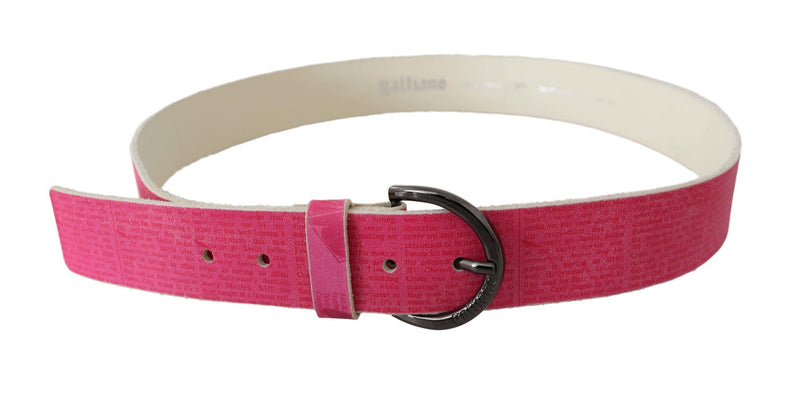 John Galliano Elegant Pink Leather Fashion Women's Belt