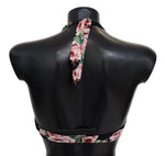 Dolce & Gabbana Elegant Black Floral Bikini Women's Top