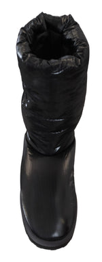 Dolce & Gabbana Elegant Mid-Calf Boots in Black Men's Polyester