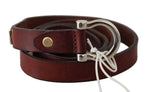 John Galliano Brown Leather Luxury Slim Buckle Women's Belt