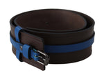 Costume National Brown Thin Blue Line Leather Buckle Women's Belt
