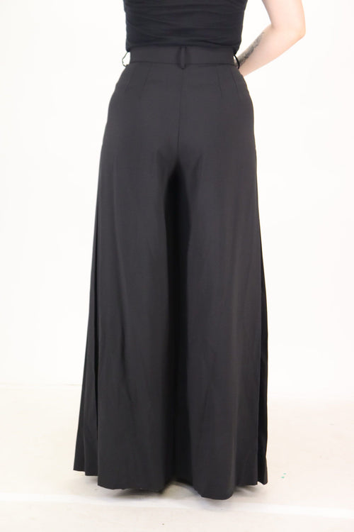 Dolce & Gabbana Elegant High Waist Black Wool Women's Pants