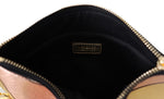 Versace Bronze Leather Zip Small Pouch Women's Bag