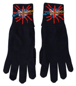 Dolce & Gabbana Blue #DMen'sLondon Embroidered Wool Men's Gloves