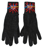 Dolce & Gabbana Gray Virgin Wool Unisex Men's Gloves